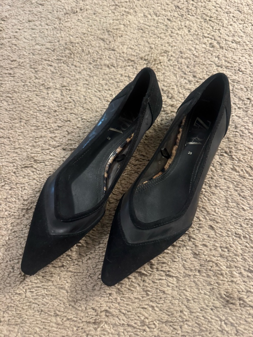 Zara black flats